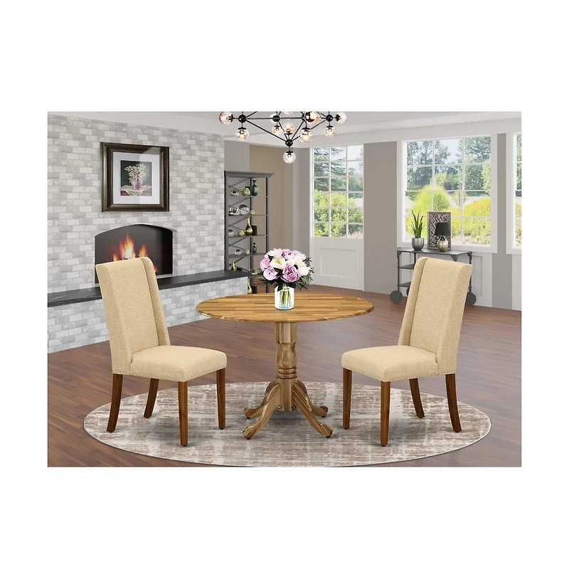 East West Furniture Dining Room Set Natural
