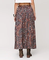 Avec Les Filles Women's High Slit Western Belt Maxi Skirt
