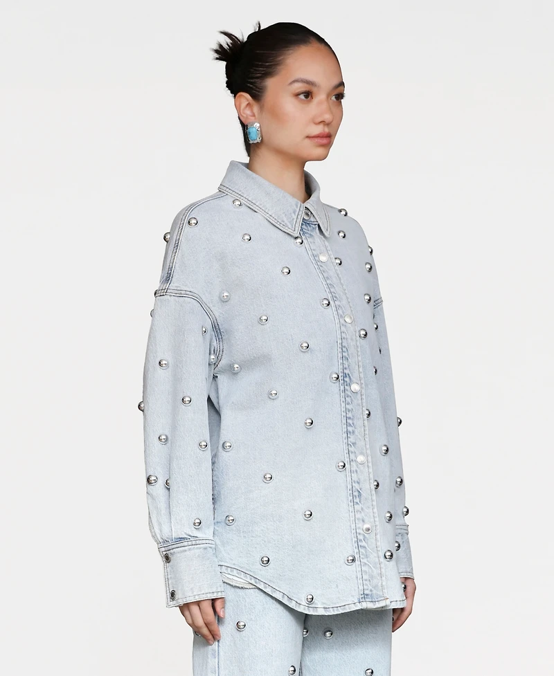 Avec Les Filles Women's All Over Stud Shacket