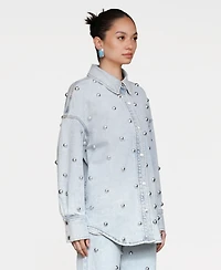 Avec Les Filles Women's All Over Stud Shacket