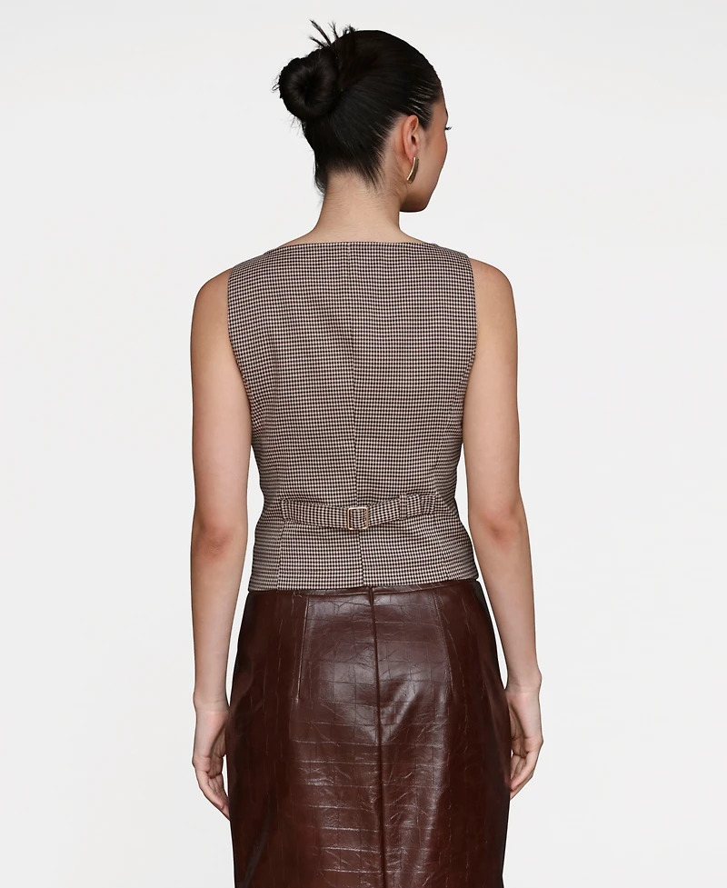 Avec Les Filles Women's Equestrian Detail Zip-Front Vest