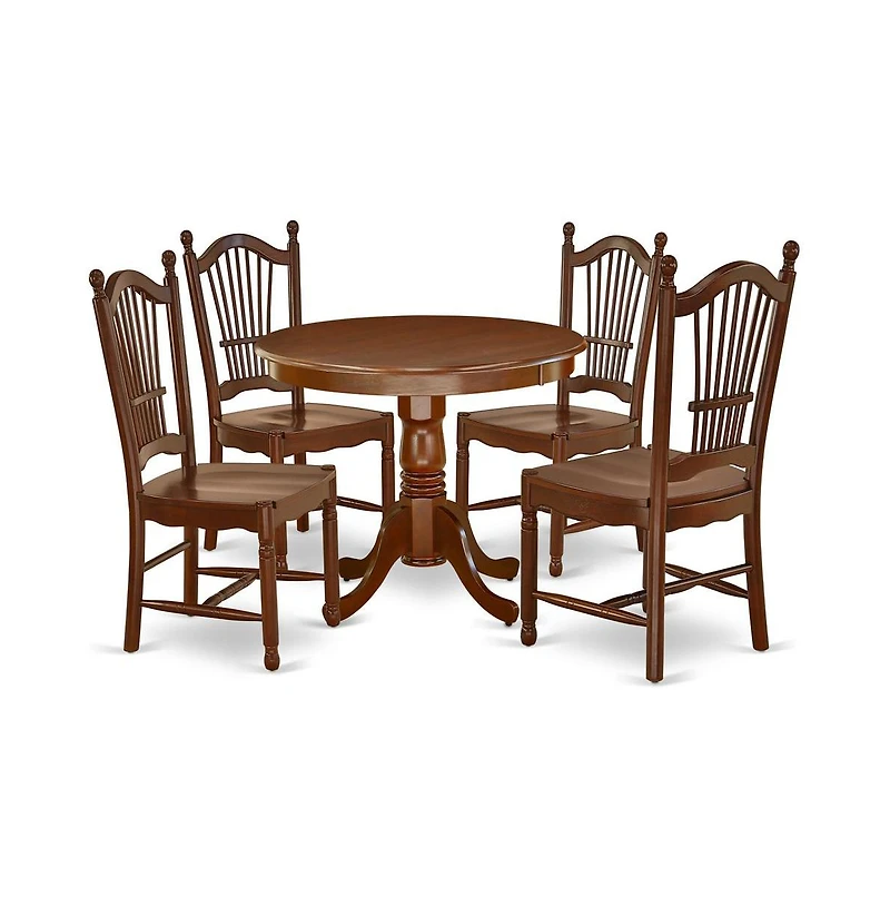 East West Furniture Dining Room Set Mahogany