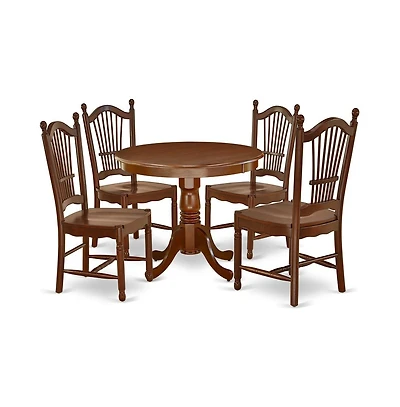 East West Furniture Dining Room Set Mahogany