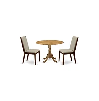 East West Furniture Dining Room Set Natural