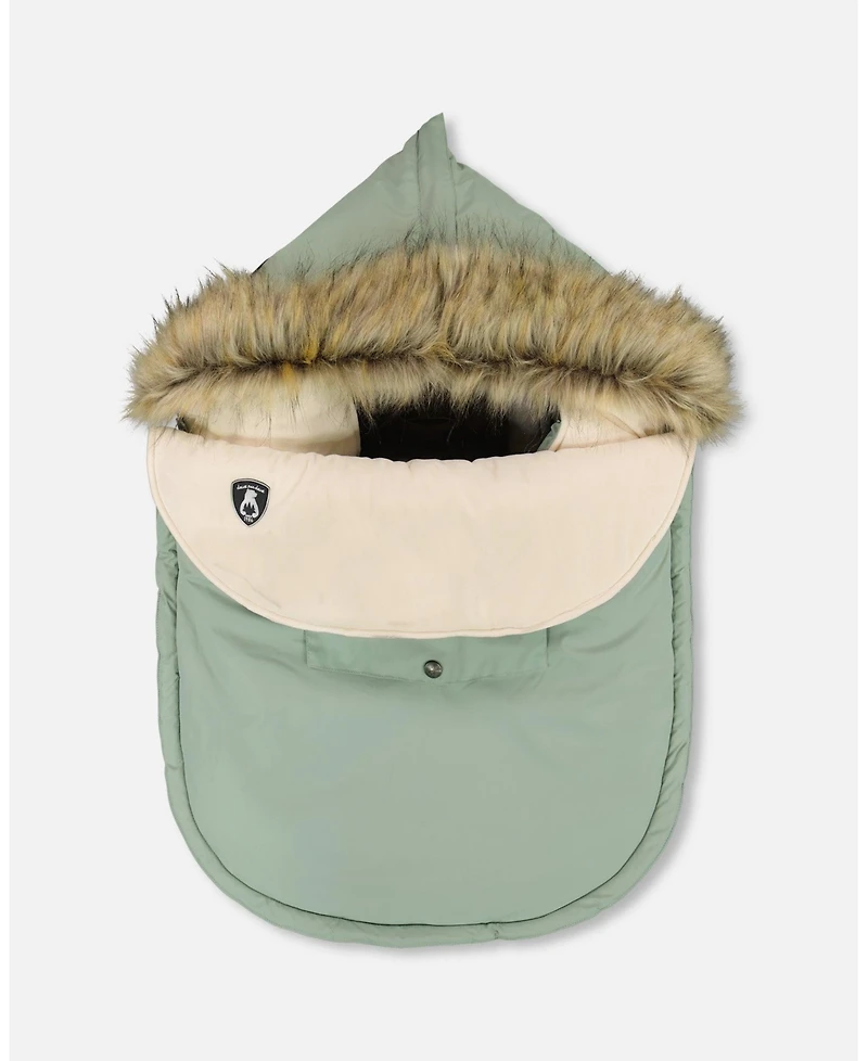 Deux par Deux Baby Boy Bunting Bag Designed for Car Seat and Stroller Sage Green - Baby
