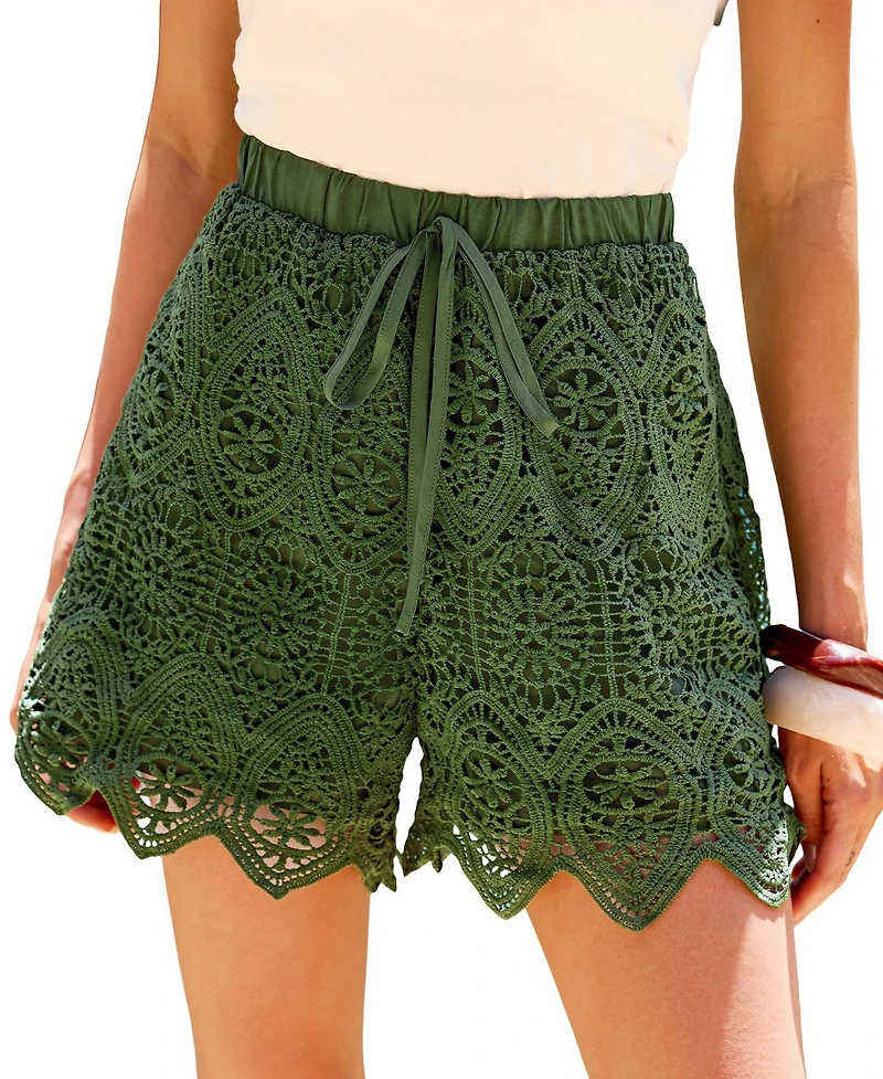 Cupshe Women's Kick Back & Relax Green Shorts