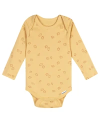 Gerber Baby Neutral 5-Pack Long Sleeve Bodysuits, Green Heather, 0-3 Months