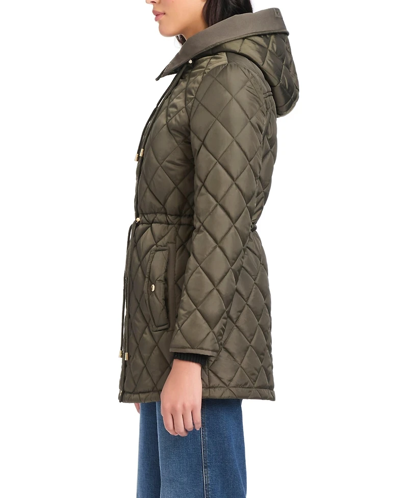 kate spade new york Women's Diamond Quilted Anorak Jacket With Hood