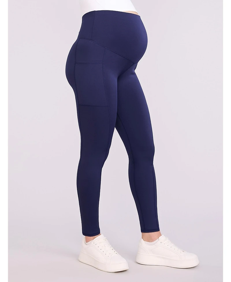 Women's Over the Belly Side Pocket Active Maternity Leggings
