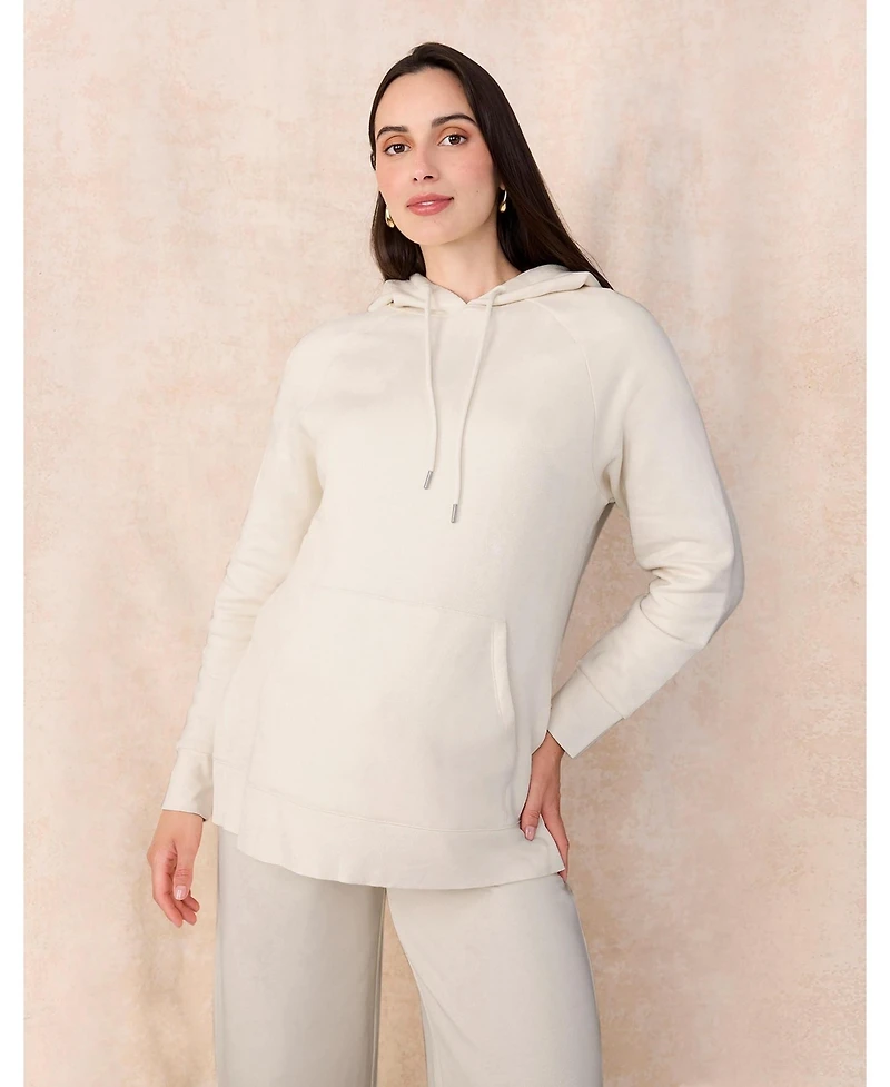 Motherhood Maternity Women's Relaxed Fit Tunic Hoodie