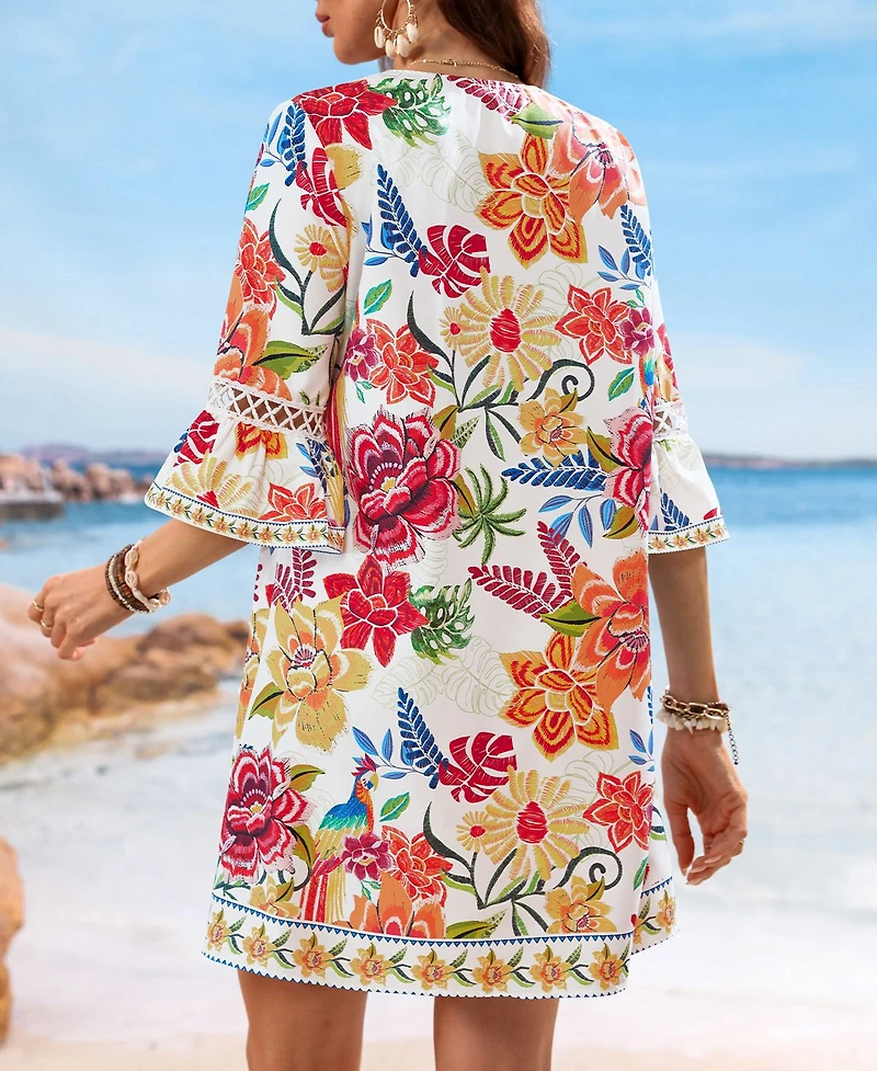 Women's Field Notes Floral Mini Beach Dress