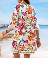 Women's Field Notes Floral Mini Beach Dress