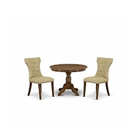 East West Furniture 3 Piece Kitchen Set
