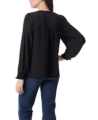 Gloria Vanderbilt Women's Danika Pleated Peasant Top