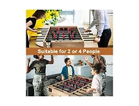 54 Inch Full Size Foosball Table with Legs, 2 Balls, and 2 Foldable Cup Holders