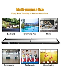 Akiudex 10 Feet Inflatable Gymnastics Tumbling Mat with Pump
