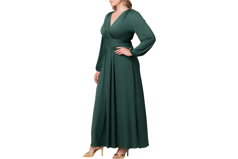 Kiyonna Plus Kelsey Long Sleeve Maxi Dress