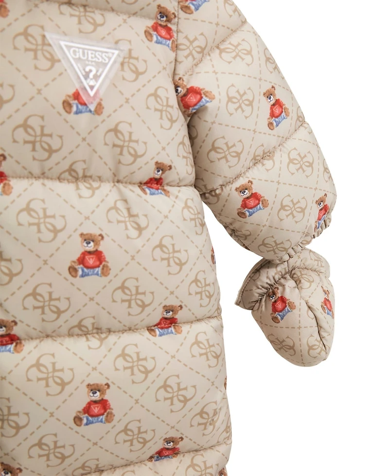 Guess Baby Kids Hooded Padded Pram Coverall