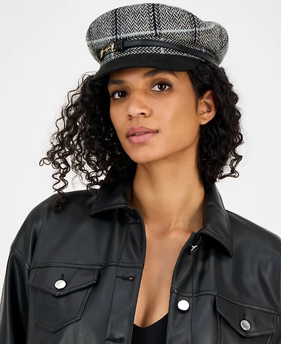 Giani Bernini Horsebit Plaid Conductor Hat, Macy's Exclusive