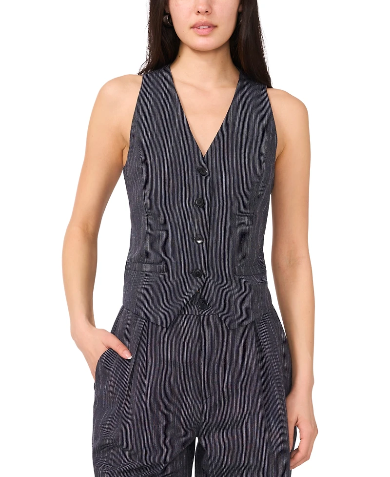 1.state Women's Sleeveless Striped Vest