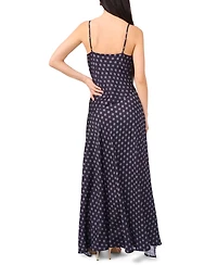 1.state Women's Cowl Neck Asymmetric Hem Combo Slip Dress