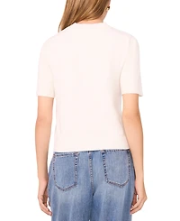 1.state Saddle Short Sleeve Crewneck Sweater