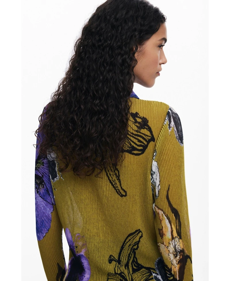 Desigual Women's Buttoned T-shirt designed by Mr. Christian Lacroix