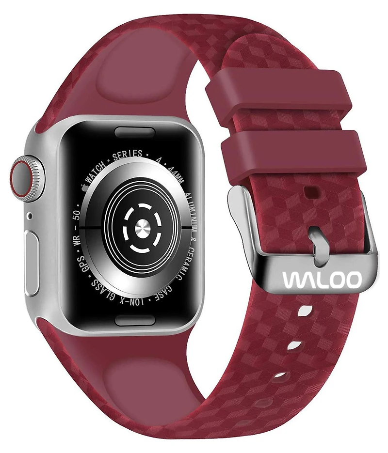 Waloo Carbon Fiber Silicone Replacement Band for Apple Watch