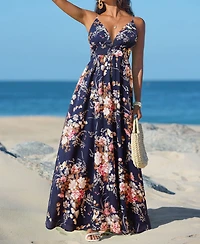 Cupshe Women's Spring Forward Floral Maxi Beach Dress