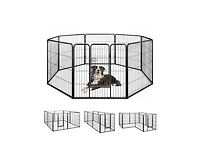 8-Panel 32 Inch Height Pet Fence for Indoor and Outdoor Use