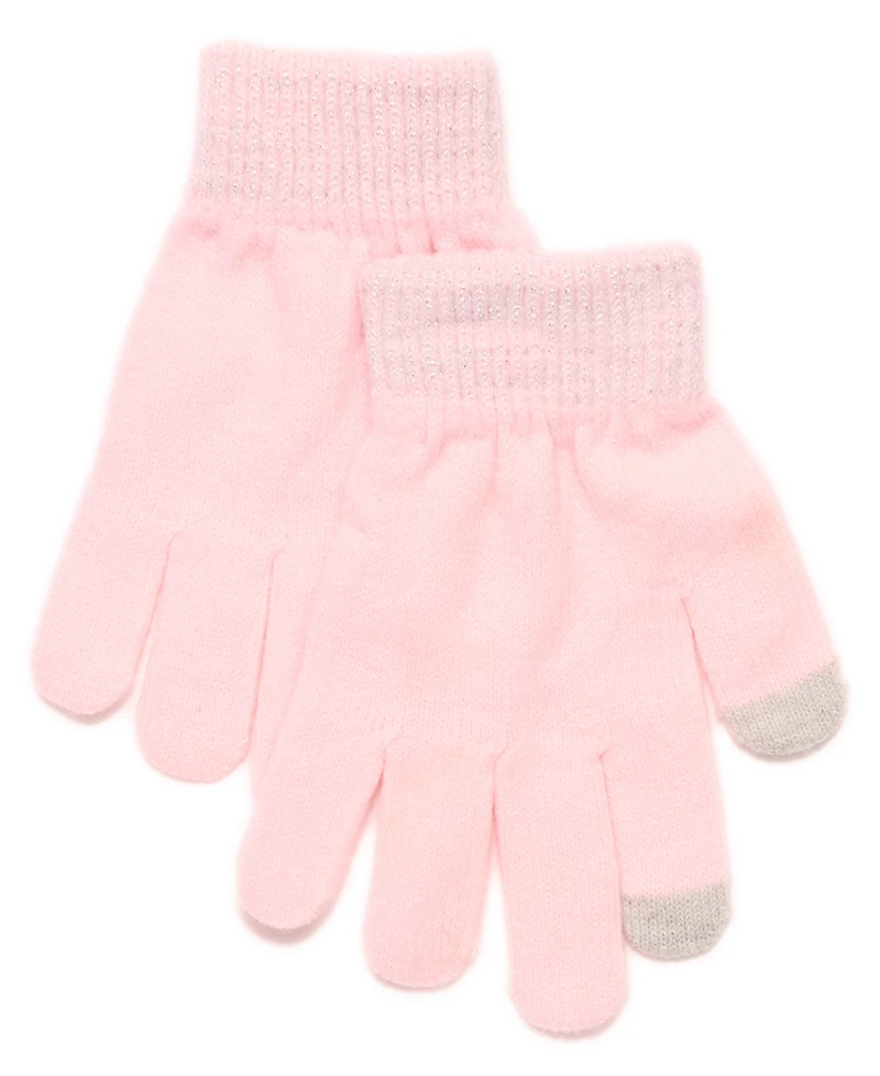 InMocean Big Girls 3-Piece Color Block Rainbow Sugar Sweetheart Snuggle Beanie, Scarf and Gloves Set
