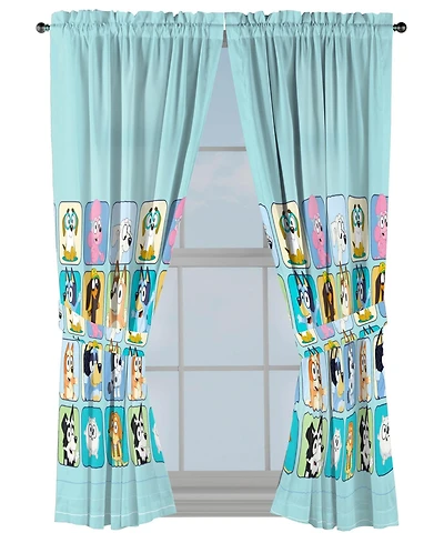 Sunny Side Up Bluey Curtains for Kids Bedroom 4-Piece Drape Set Pack of 2