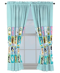 Sunny Side Up Bluey Curtains for Kids Bedroom 4-Piece Drape Set Pack of 2