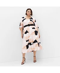 City Chic Plus Betty Print Midi Dress