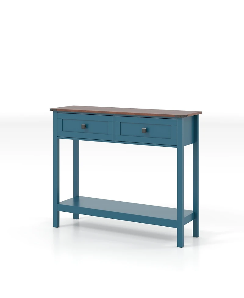 Kitchen Cabinet Console Table with 2 Drawer and Bottom Storage Shelf