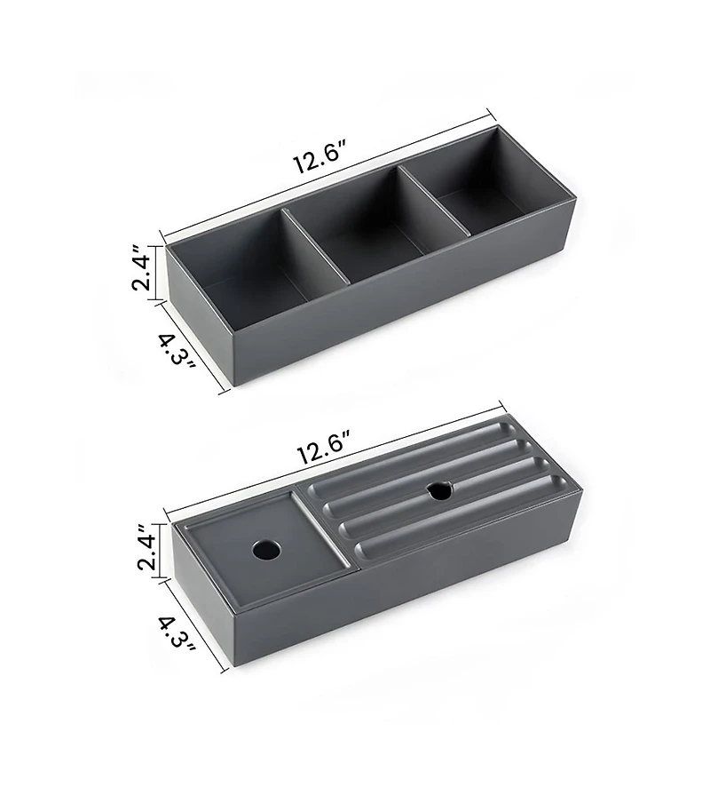 Casainc Etna 24" Wall-Mounted Vanity With Ceramic Sink and Striped Wood Grain, No Drain