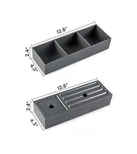 Casainc Etna 24" Wall-Mounted Vanity With Ceramic Sink and Striped Wood Grain, No Drain