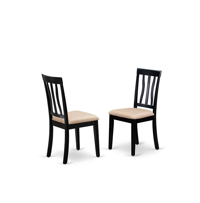 East West Furniture Dining Room Set Black & Cherry