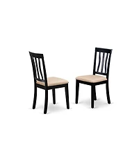 East West Furniture Dining Room Set Black & Cherry