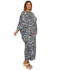 L I V D Women's Plus Mary J Asymmetrical Maxi Dress