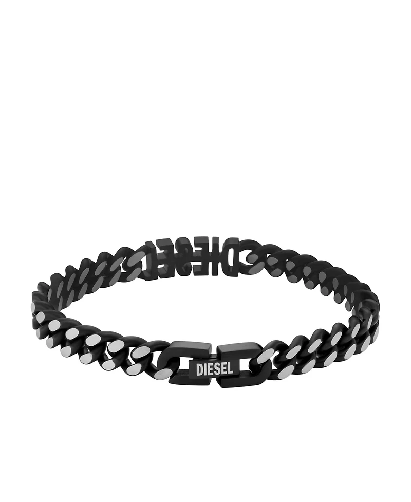 Diesel Black-Tone Stainless Steel Chain Bracelet