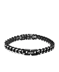 Diesel Black-Tone Stainless Steel Chain Bracelet
