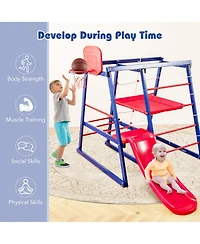 7-in-1 Metal Toddler Climbing Toy for Ages 3-7