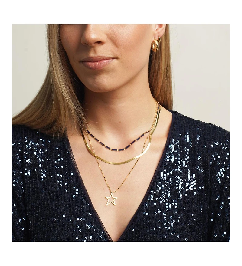 The Lovery Mini Herringbone Necklace 14K Yellow Gold - 3 millimeters