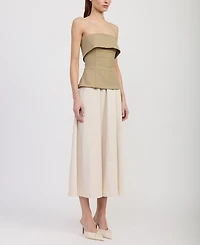 En Saison Women's Arden Mixed Media Strapless Sleeveless Dress