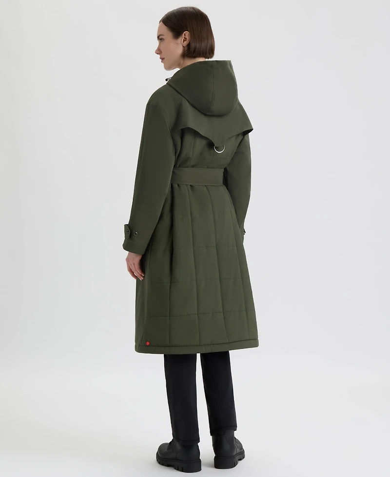 Hunter Women's Hooded Belt Trench Coat