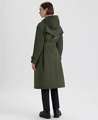 Hunter Women's Hooded Belt Trench Coat