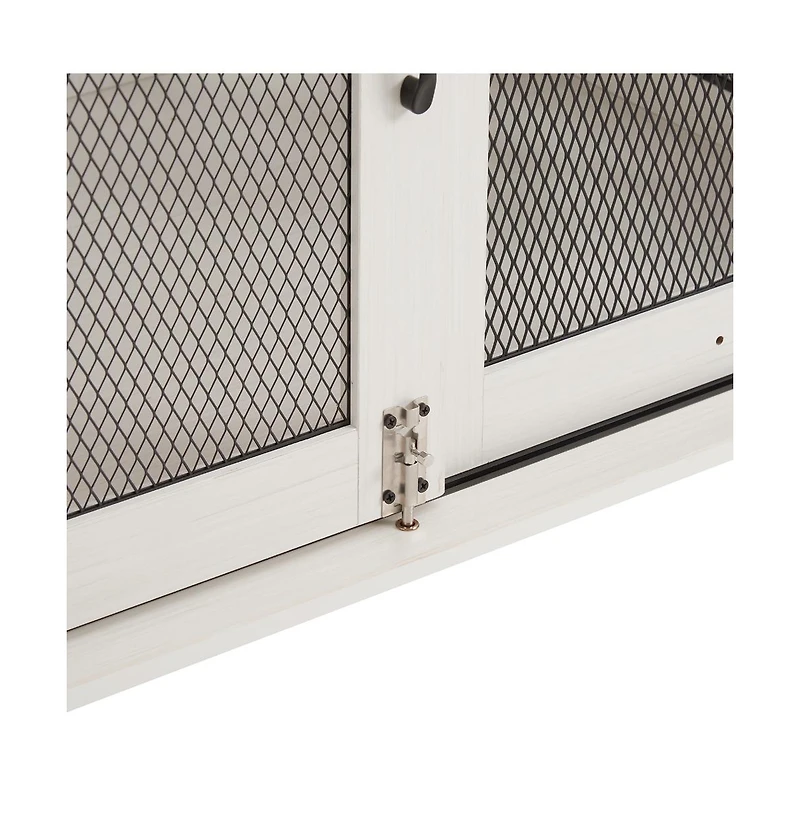 Dog Cage Crate Storage Cabinet with Sliding Barn Door