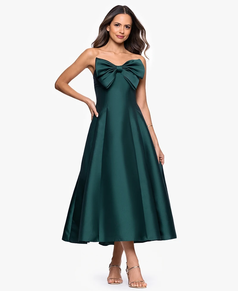 Betsy & Adam Women's Strapless Midi Dress