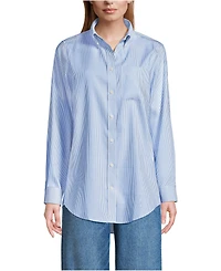 Lands' End Women's No Iron Pinpoint Mens Fit Shirt